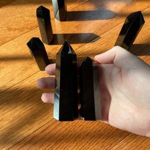 Black Obsidian crystal tower